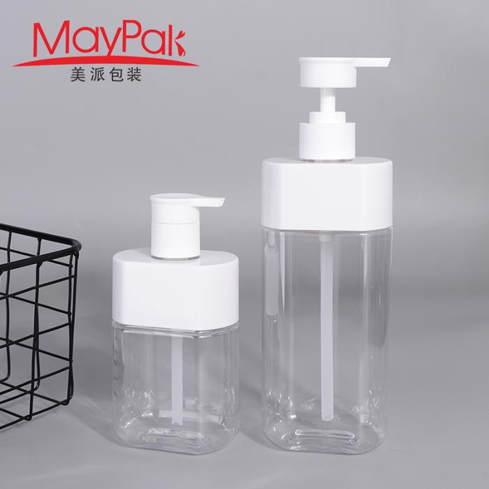 Square Flat Lotion Bottle and Pump MP4152